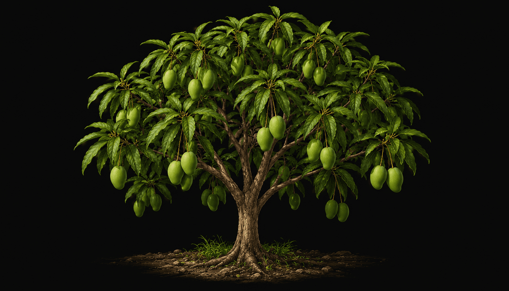 Fruit Set stage of mango tree